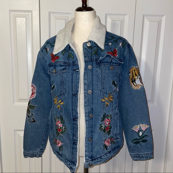 bagetelle embroidered denim jacket size S - Picture 12 of 13